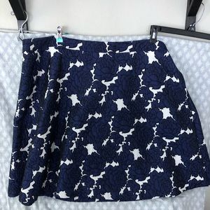 Lane Bryant white/navy midi skirt, size 26